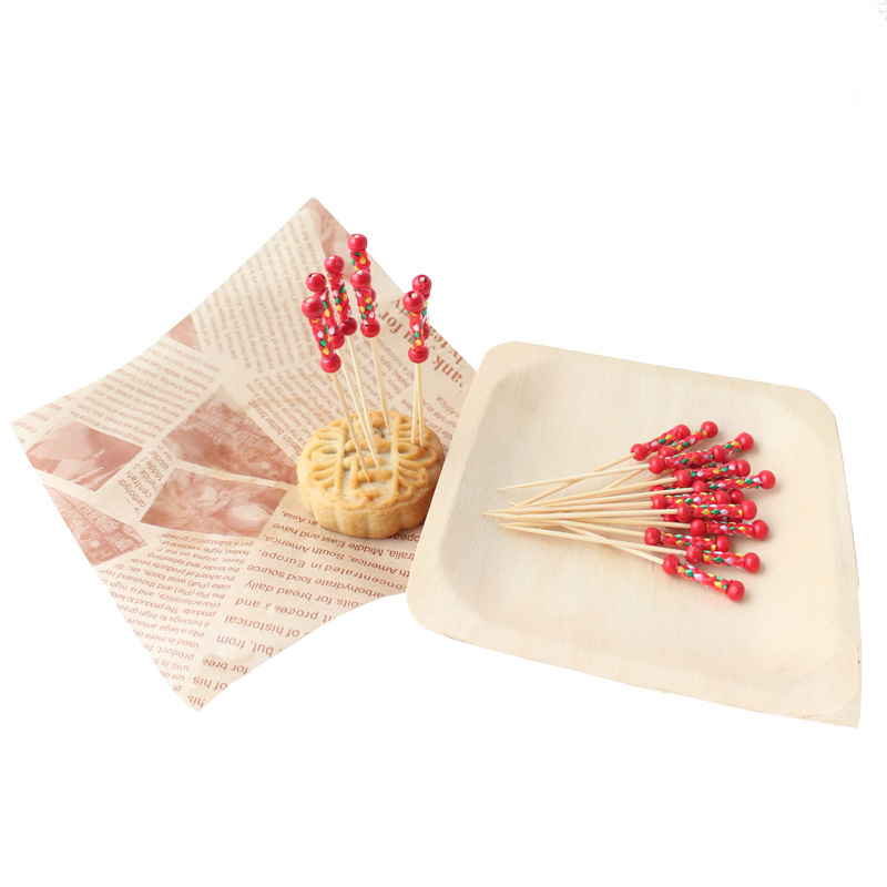 Juego de hilo de cuentas rojo doble 100 piezas/paquete fabricante al por mayor Signo de cuentas dobles Signo de bambú de frutas Signo de pastel de arte Signo de cóctel