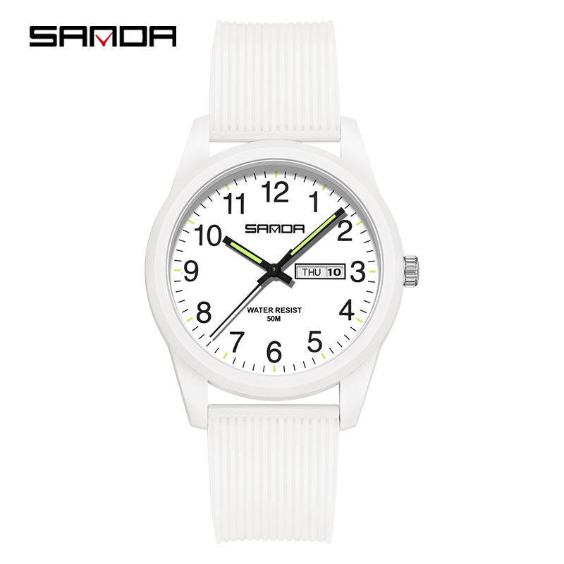 6091 double calendar white men's
