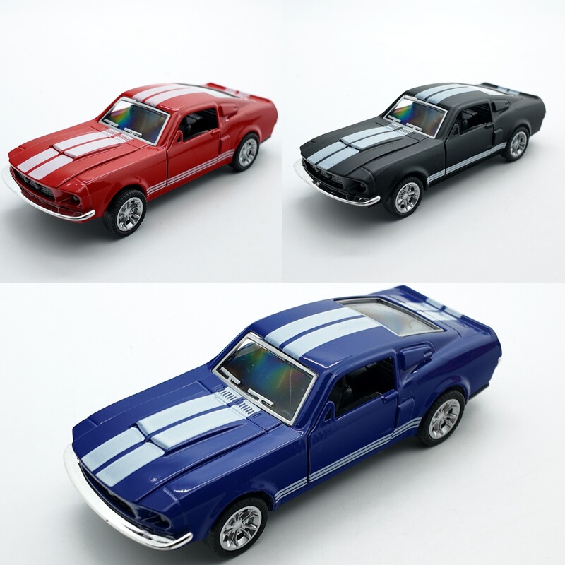 Cross-border 1:32 also yards classic car door back force alloy car ornaments boy toy American muscle car