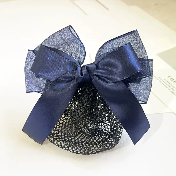 Professional Head Flower Gauze Headdress Hair Accessories Nurse Hair Net Stewardess Bank Milk Tea Shop Fast Food Waiter Work Hairpin