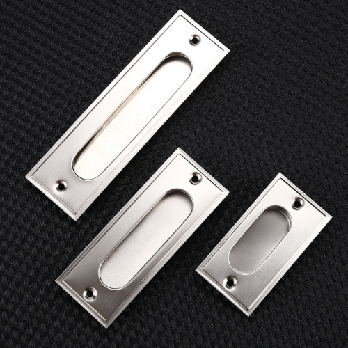Stainless steel hidden invisible flip drawer cabinet door handle exposed handle cabinet small pull ring wardrobe hidden handle