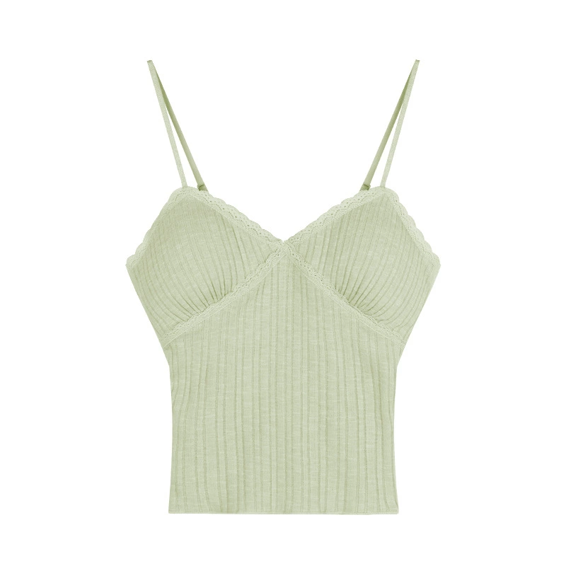Lace Universal Tank Top with Cups, French Style, Women, One Size (fits 75–120 catties)