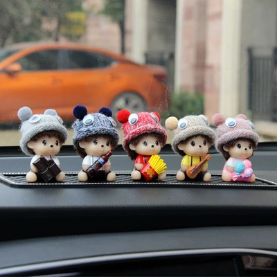 Car Interior Ornaments, Cartoon | Car ornaments - set-of-5-mat-included