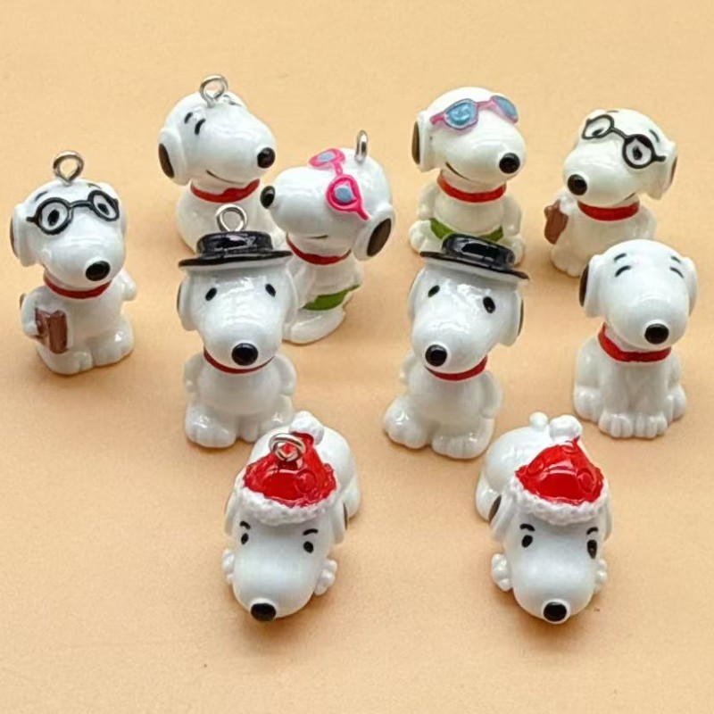 立体漫画かわいい子犬樹脂アクセサリークリーム接着剤 DIY 携帯電話ケースヘアピンキーホルダーペンダント車の装飾品|undefined