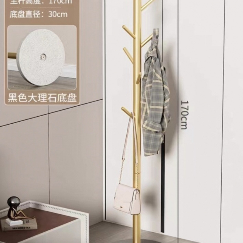 Percha de gorras de piso percha de ropa de dormitorio percha de ropa vertical moderna percha de ropa roja percha de bolsa de sala de estar doméstica