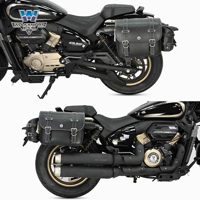 tail wing rear tail rack bending: Motorcycle bumper - cu250-leftright-large-style-retro-bag