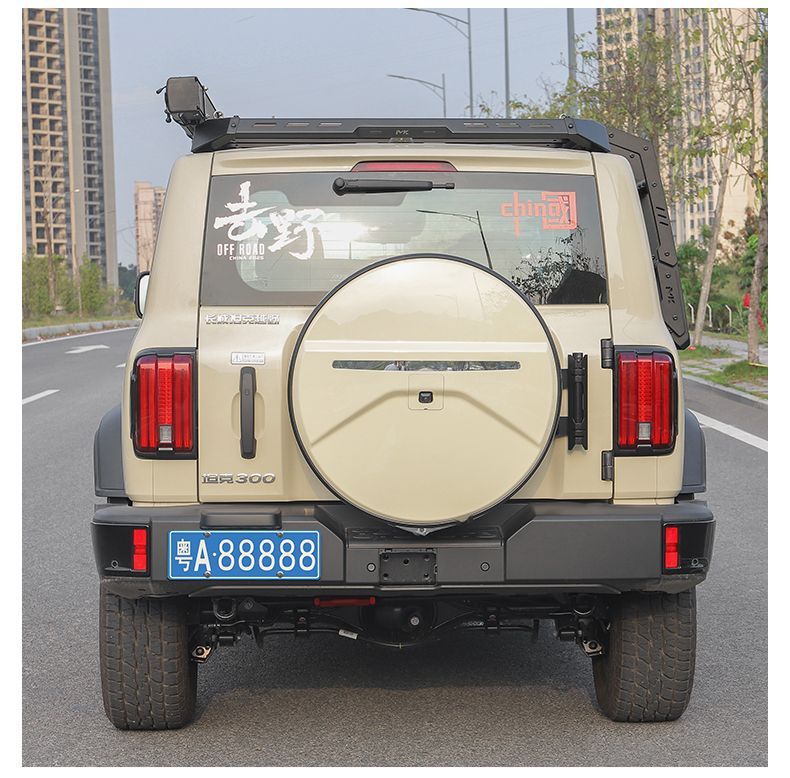 Suitable for Tank 300 Stainless Steel Spare Tire Cover, Special Modification for Wey Brand Spare Tire Shell, Exterior Tire Cover for Off-Road Vehicles