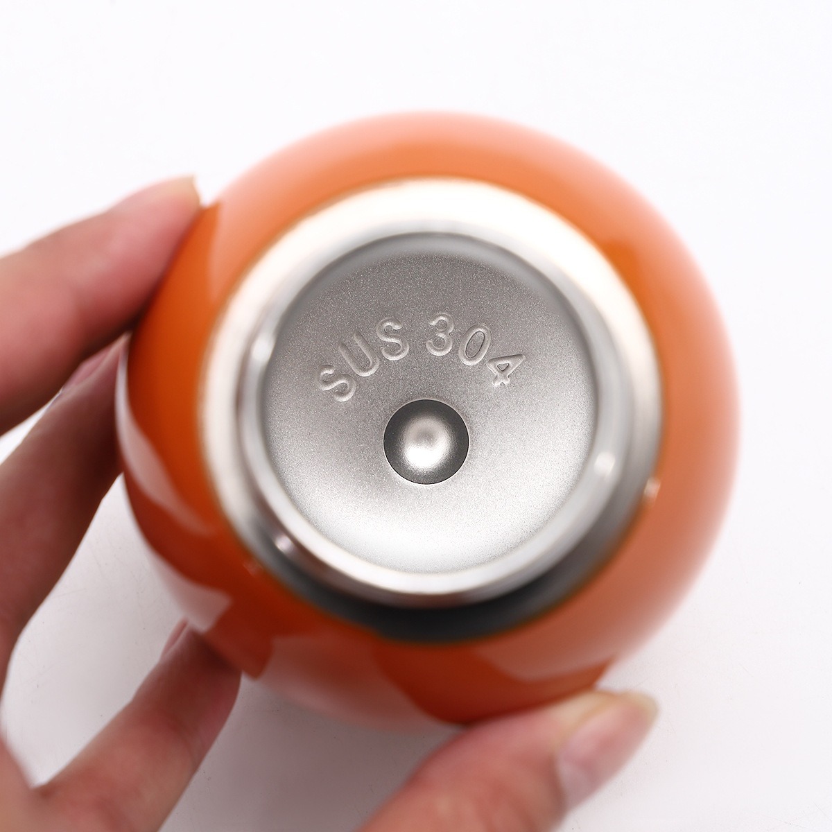 Cross-border mini lindo pequeño gordo Ding304 taza de aislamiento de acero inoxidable de doble capa vacío portátil anillo de bolsillo taza