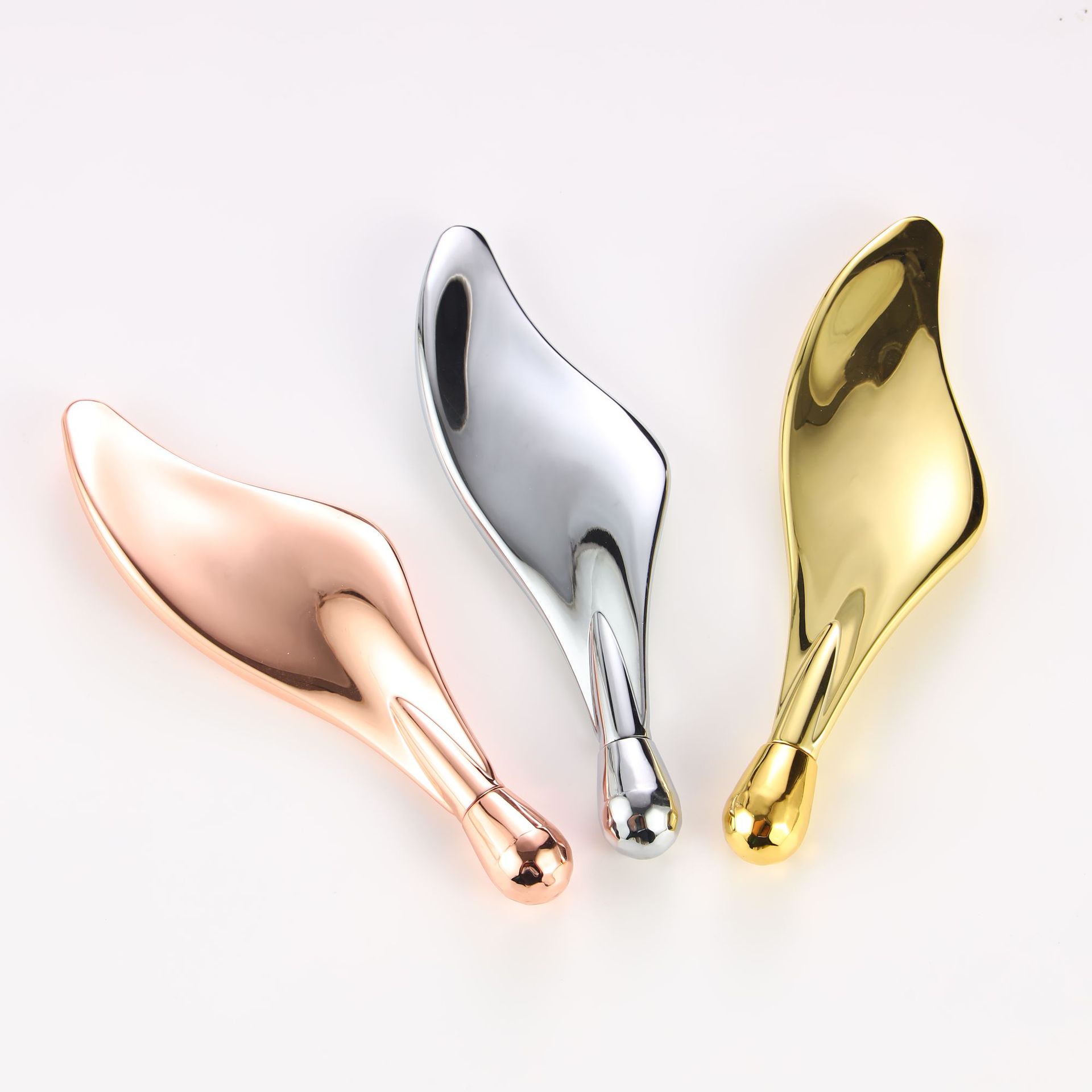 Rodillo metálico para masaje ocular, aplicador para crema facial y lifting de cara, regalo de belleza para el rostro