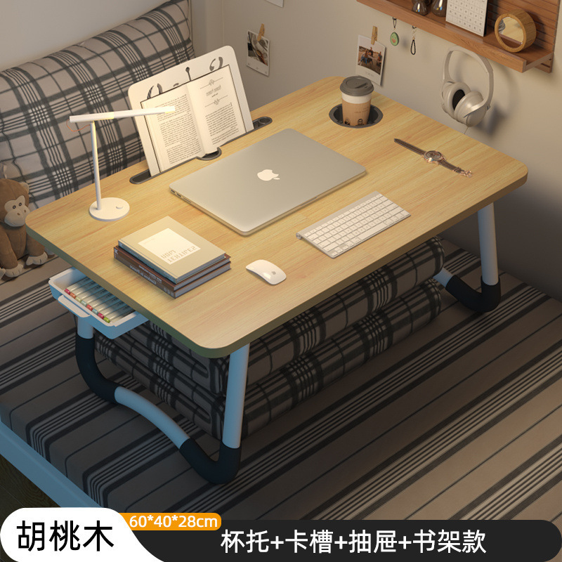 ベッドデスク折りたたみ式小さなテーブル学習ラップトップ折りたたみテーブル怠惰な家庭用出窓学習テーブル|undefined