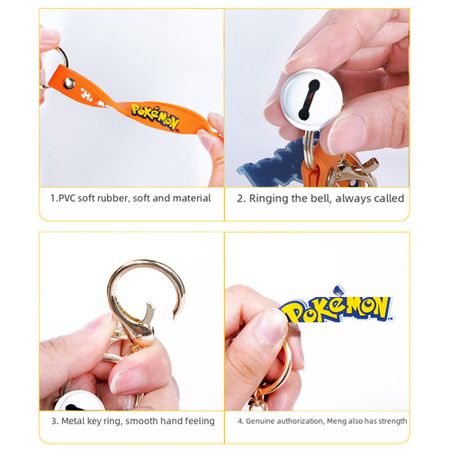 Authentic Pokémon Pikachu and Psyduck Keychain, Ornament, Figurine, Plush Toy