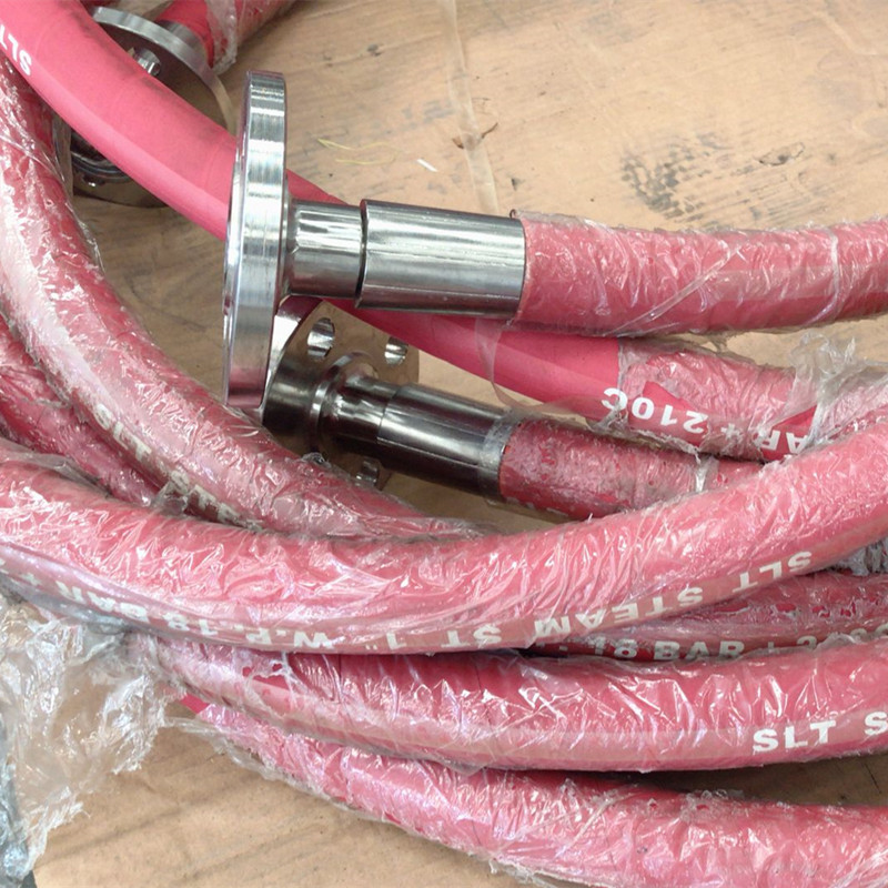 高压胶管 高温三元乙丙蒸汽钢丝编织高压橡胶软管@蒸气胶管总成