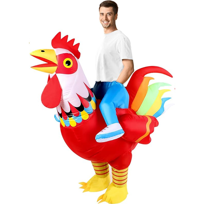 Venta caliente Traje inflable transfronterizo Dinosaurio de Halloween Alien Tyrannosaurus Rex Dress Up Ropa de actuación divertida Decoración de fiesta