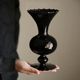 European-style flower arrangement living room table decoration mid-ancient black nitrate glass vase high-grade ins style