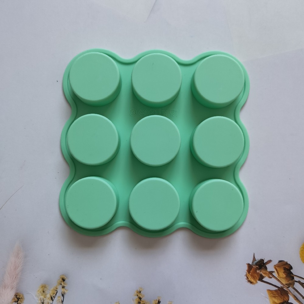 9 cilindros 187 molde de silicona pastel helado pudín molde de postre jabón utensilios de cocción