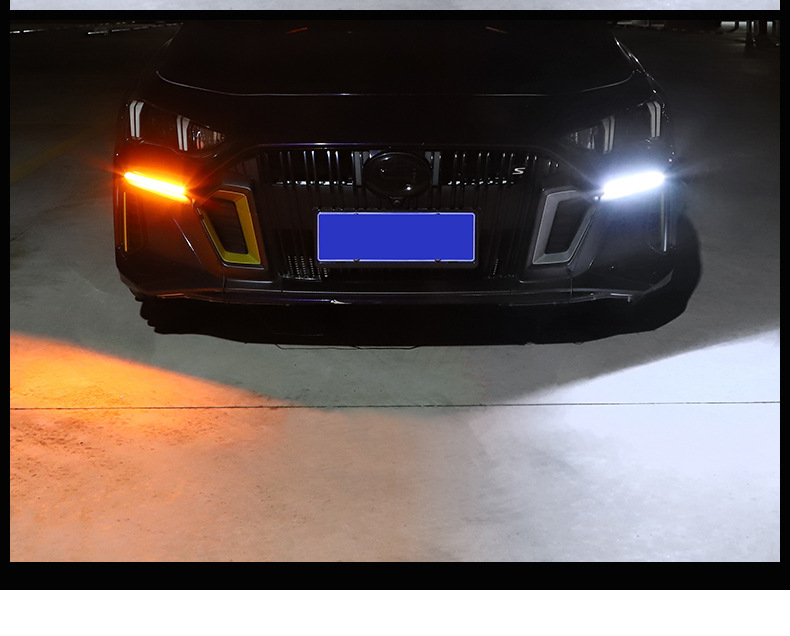Car daytime running light running water turn signal start scanning universal modified decorative light led super bright soft light bar driving light