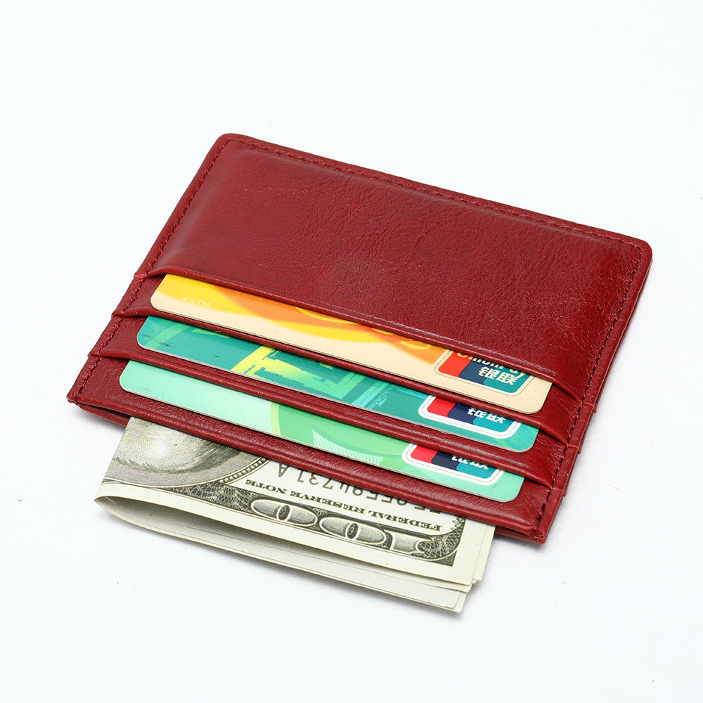 Monedero de Cuero para Hombre y Mujer, Tarjetero, Porta Tarjetas Bancarias, Multifuncional, Ranuras para Tarjetas, Delgado, Venta al por Mayor, para Tarjetas de Acceso