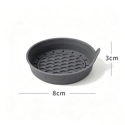 Anti-slip mat cup coaster, soft, non-slip, and - dark-gray