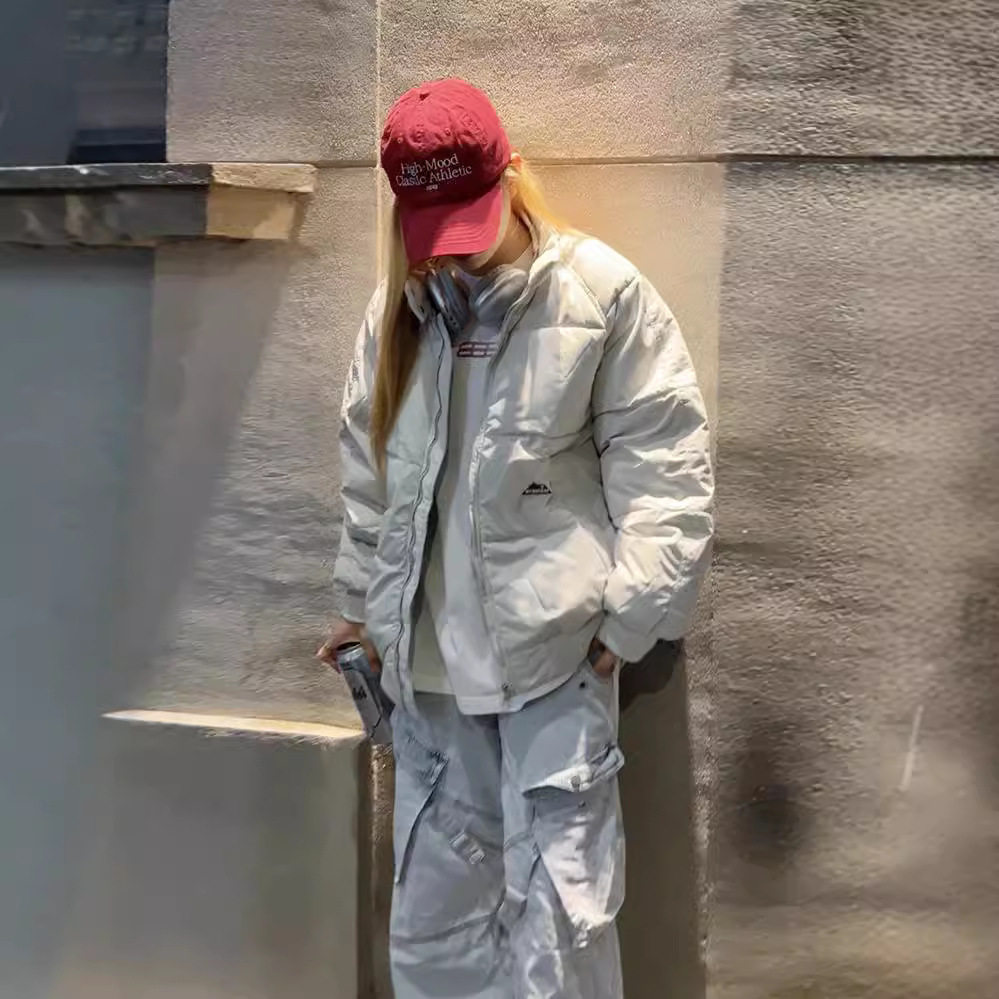 Comercio exterior ropa de algodón corta de mujer Corea del Sur Dongdamen nuevo temperamento de moda ropa de algodón de algodón de cuello vertical chaqueta image 5