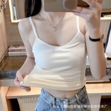 加绒小吊带背心女内搭秋冬季自发热加厚防寒保暖紧身贴身打底内衣