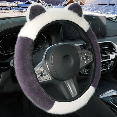 Cross-border explosions car steering wheel Steering wheel cover - white-purple-38cm