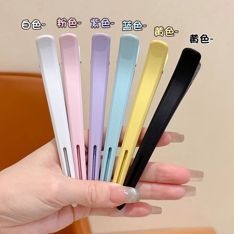 Caramelo color infantil lavado de la cara franja clips de posicionamiento especial para niñas pinzas de cabello sin marcas clips lateral tocado