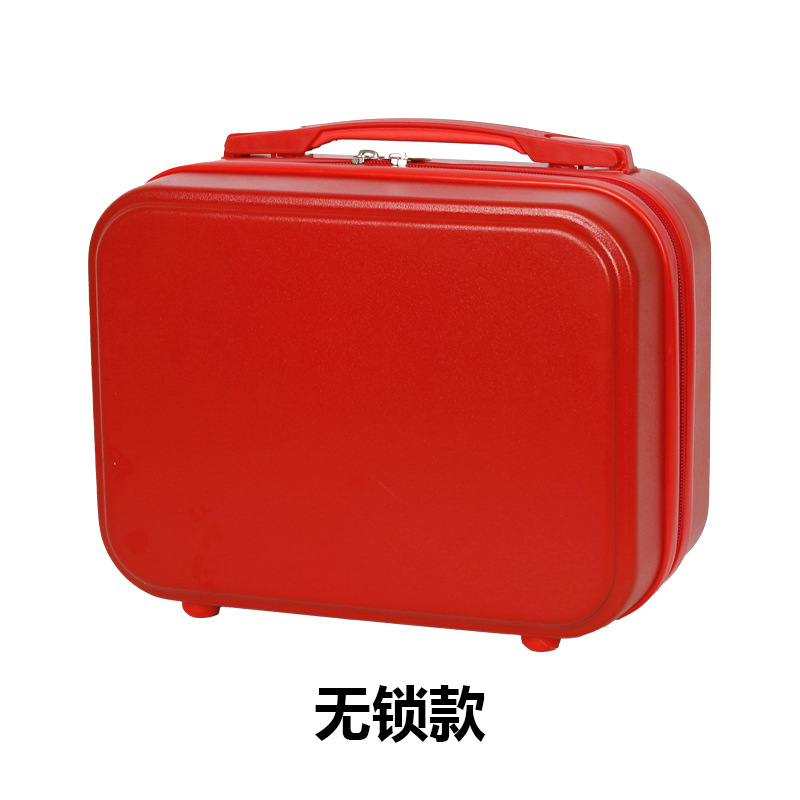 Maleta Linda bolsa de cosméticos de 14 pulgadas caja pequeña cremallera Mini caja de almacenamiento de corta distancia caja de regalo con bolsa de regalo de mano