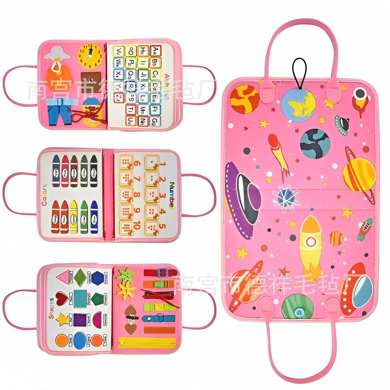 Bebé sentía tablero de aprendizaje de fieltro tablero ocupado kindergarten vestidor aprendizaje libro de texto Amazon libro de tela juguetes de educación temprana