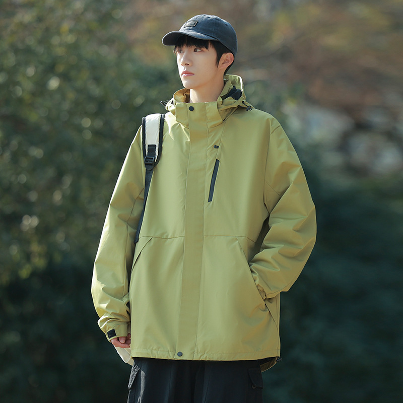 Goose Down Jacket Men's Spring Autumn and Winter 2024 New Detachable Three-in-One Tooling Down Jacket Coat