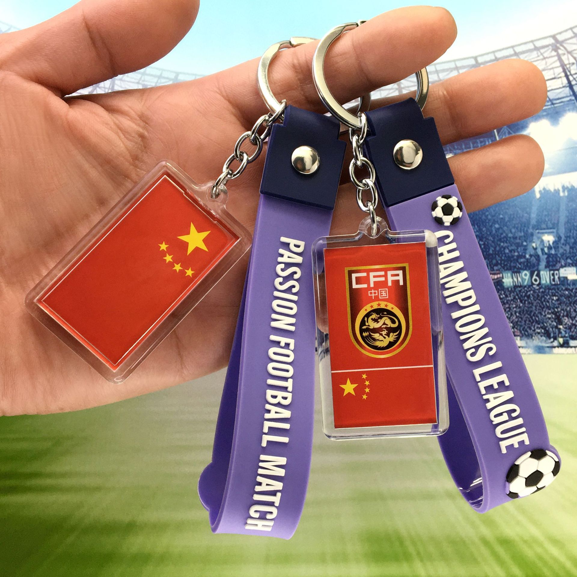 中国队-相框队徽-柔蓝手带