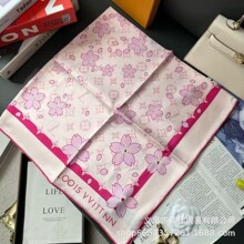 村上隆联名款丝巾女欧阳娜娜同款抹胸方巾披肩三彩丝巾春大方巾