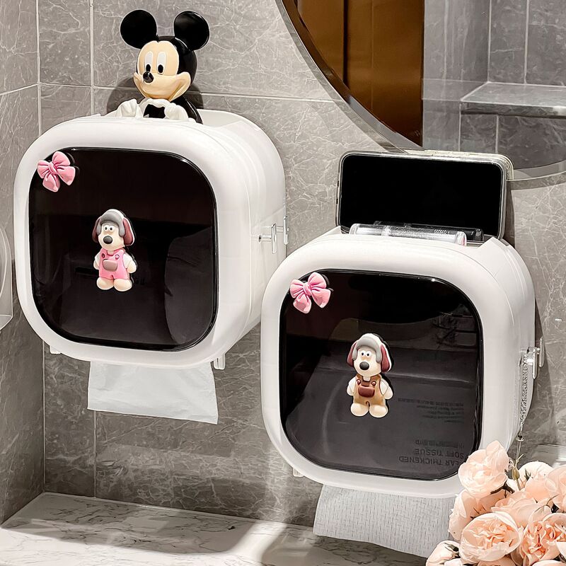 Light Luxury High-end Facial Towel Storage Box Wall-mounted Toilet 2024 New Style Tissue Box Toilet Facial Tissue