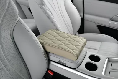 Pillow Central Armrest Box Cover – Armrest box pad - beige-sponge-core