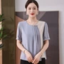 新款妈妈夏季拼色小衫