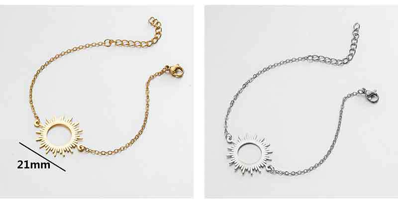 Bracelets Classification 201 Stainless Steel Chain Material PVD Coated 18K Gold Real Gold Plated Heart Shape 201 Stainless Steel Fashion Waterproof Non Tarnish 201 Stainless Steel Bracelets