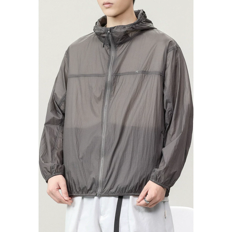 YS8 солнцезащитная одежда, мужская летняя ультратонкая солнцезащитная куртка, модная одежда для рыбалки на открытом воздухе, однотонная, универсальная и дышащая