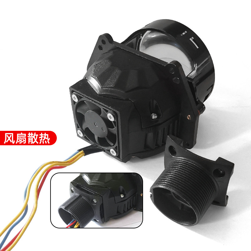 Nuevo 3,0 pulgadas ZrO negro Guerrero sin pérdida universal doble lámpara taza LED doble luz lente Super brillante coche láser faro