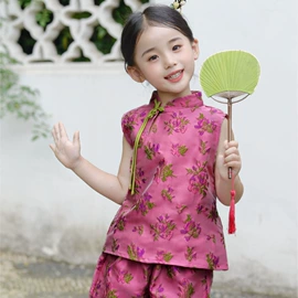 童旗袍;童民族服装;童马甲