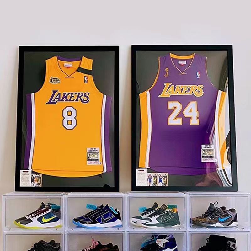 Jersey Photo Frame Solid Wood Photo Frame Mounted Wall Hanging Basketball Football Tennis Clothes T-Shirt Mounting Commemorative Nba Commemorative Frame