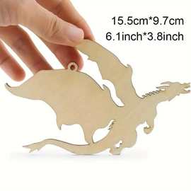 儿童绘画木板可diy绘画模板创意各式飞龙木质工艺品