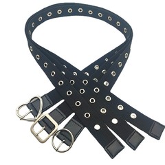 新款韓版INS朋克風免打孔鏤空全孔針扣腰帶時尚休閒男女學生通用