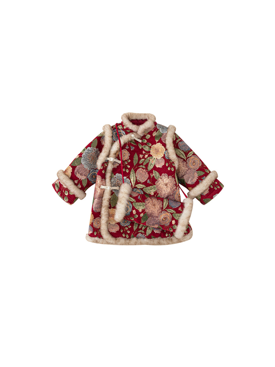 Ropa infantil Youbao, vestido con botones de estilo chino para niñas, traje de Año Nuevo para niños, vestido cheongsam de Año Nuevo para bebés, estilo chino