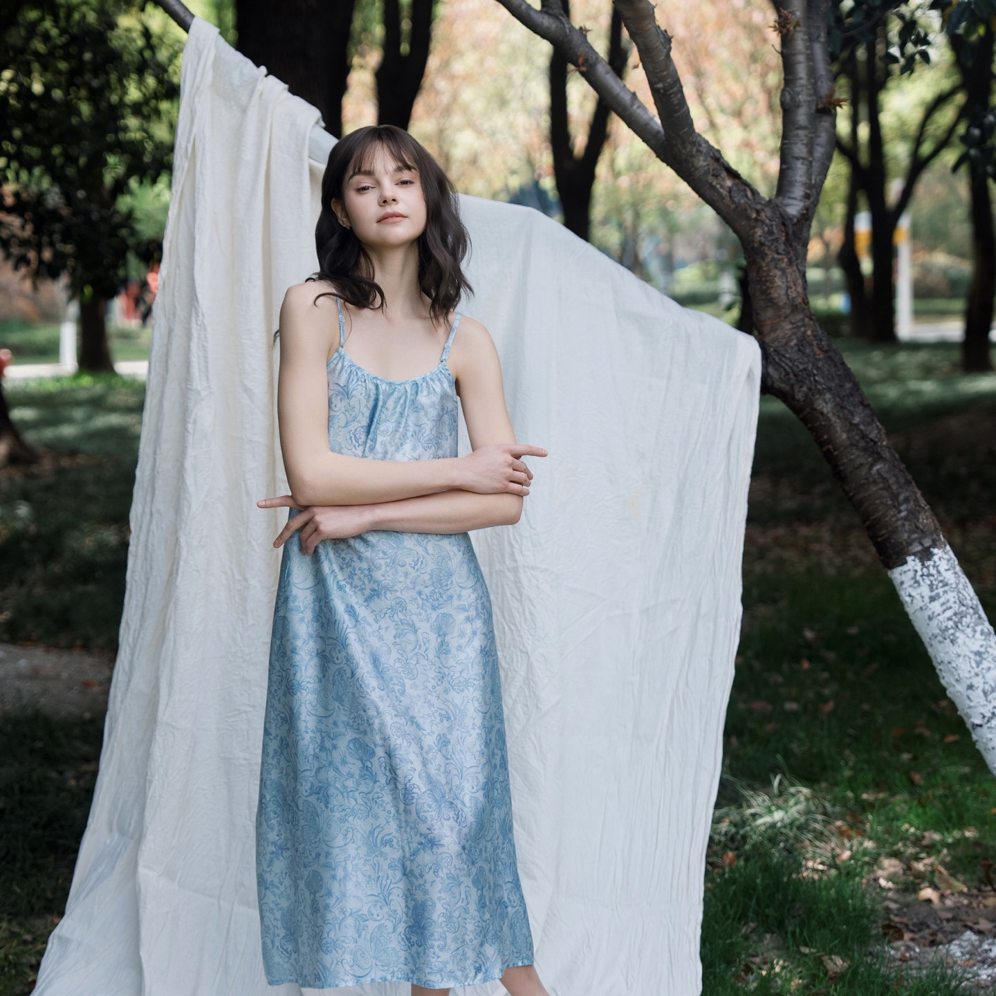 나비향기 블루 (MOS 오리지널! 수입 텐셀, 가볍고 매끄럽고 물처럼 유연해요~)