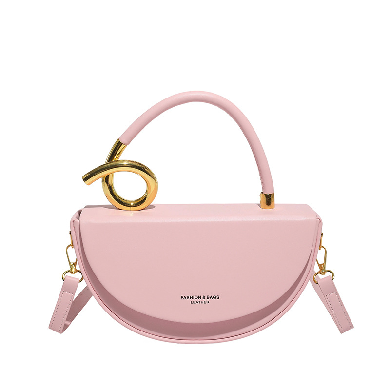 Comercio exterior transfronterizo retro diseño semicircular bolsa de silla de montar para mujeres 2025 nueva moda versátil bolsa de hombro portátil