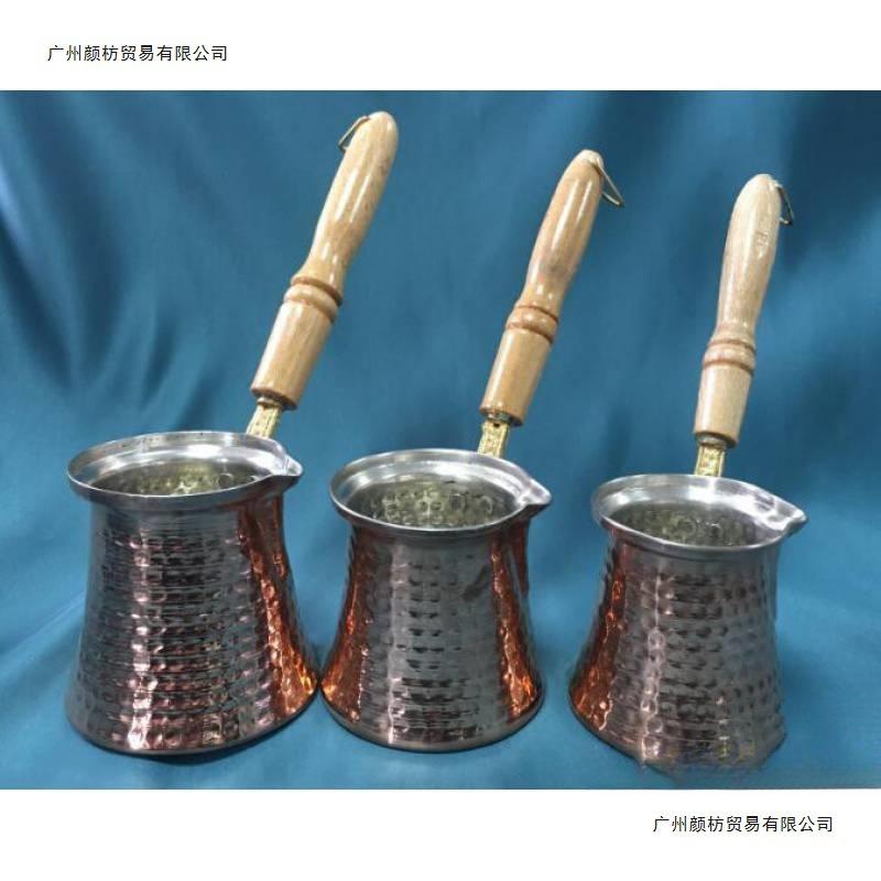 Spot Imported Turkish Coffee Pot Thickened Turkish Imported Handmade Wooden Handle Copper Coffee Pot Spot Imported Turkish Coffee Pot Thickened Turkish Imported Handmade Wooden Handle Copper Coffee Pot