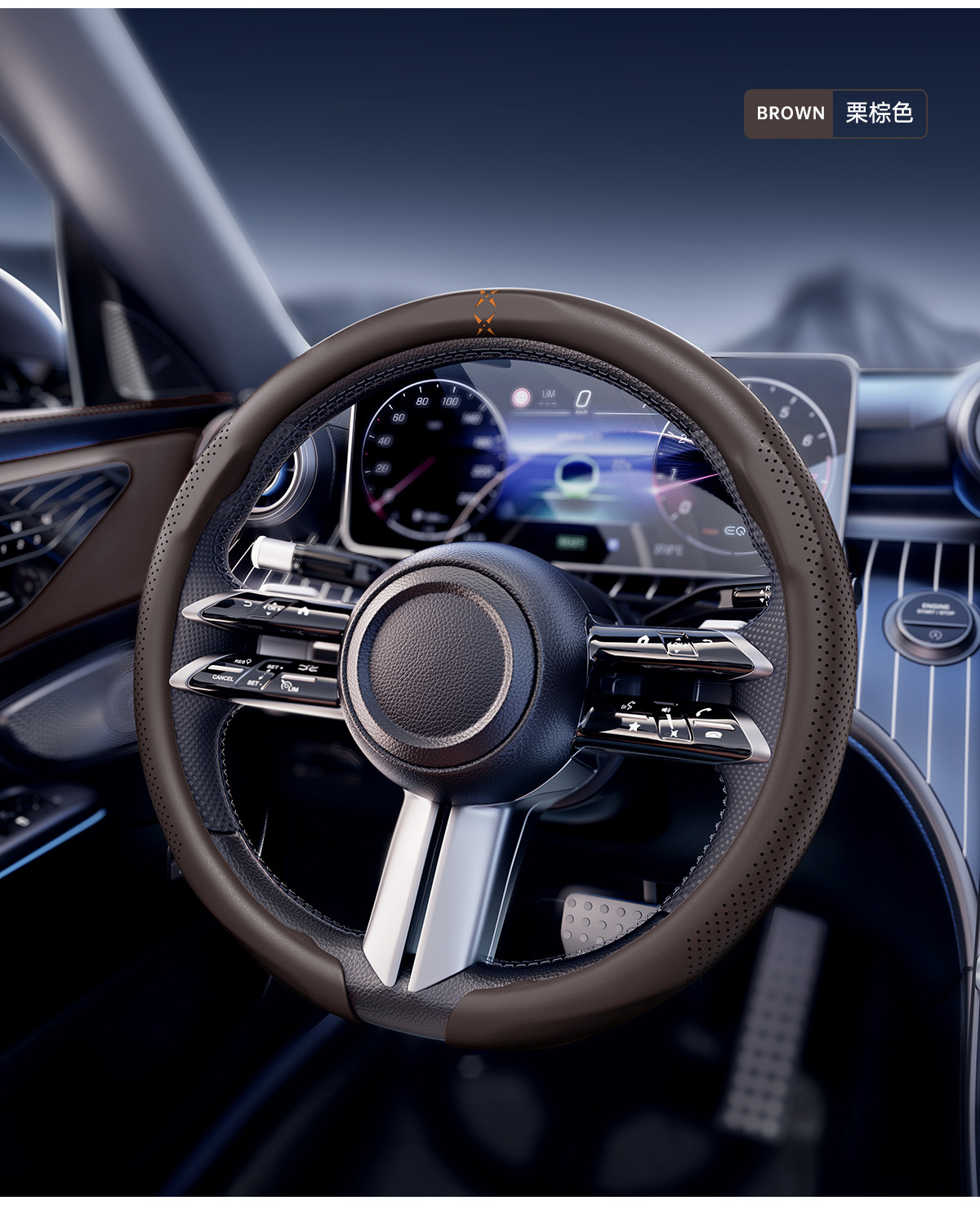 New Car Steering Wheel Cover, Suitable for All Seasons, High-End Feel, Ultra-Thin, Non-Slip, 9D Card-Style Full-Cover Handlebar Cover, Cross-Border Hot Seller