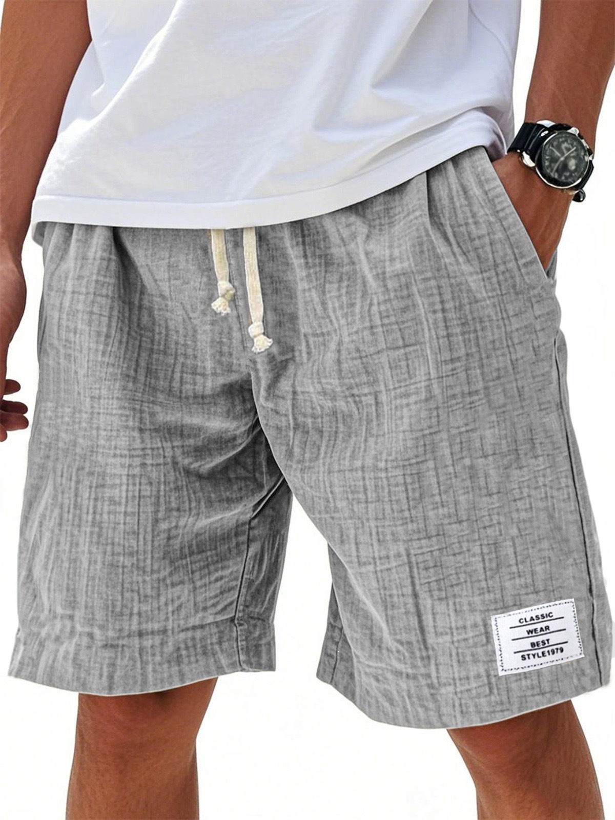 Men's Summer Casual Beach Pants Loose Fit With Pockets Style New_viptrois.com