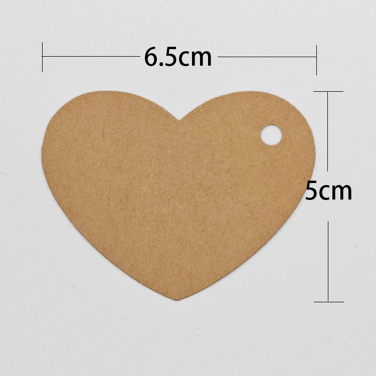 牛皮纸吊牌 花边心形小标签 DIY饰品辅材服装空白 手工饰品制作挂