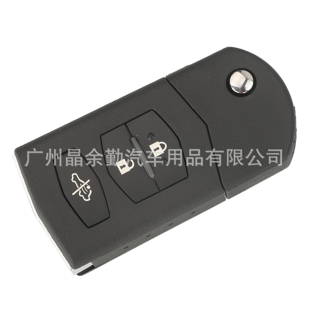 Adecuado para 3 teclas Mazda 5 6 llave de coche plegable control remoto carcasa de reemplazo-botón de señal de cola
