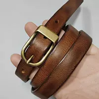 Ремень для женщин оптовый первый слой кожи модная игольчатая пряжка пояс для женщин кожаный японский и корейский простой молодой студент брюки для женщин